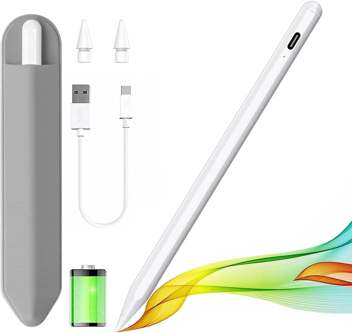 Lápiz óptico para iPad 2018-2025 con rechazo de palma, Apple Pencil...