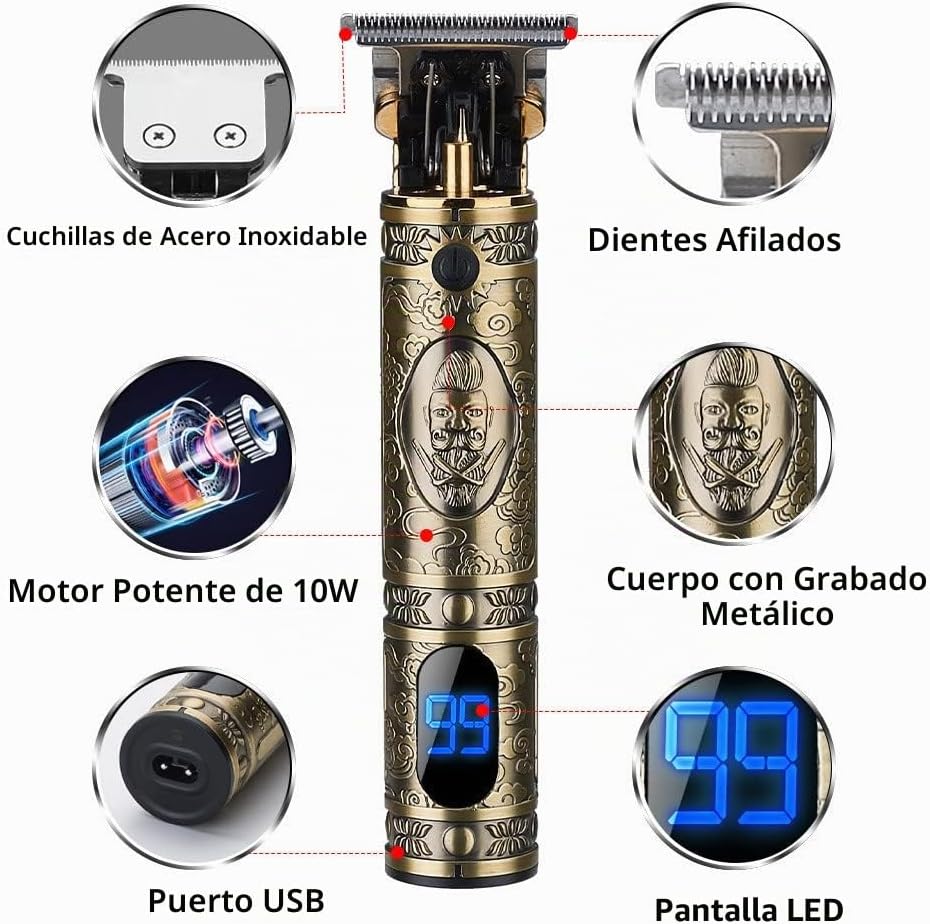 RESUXI Cortadora de pelo para hombres, recortadora de pelo para bar...