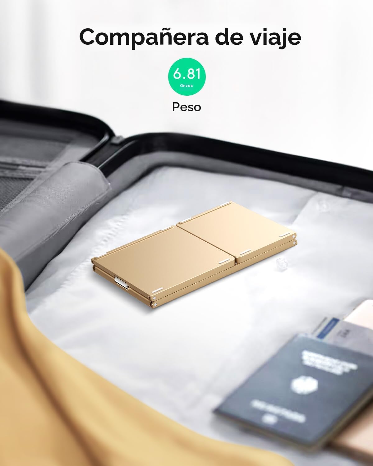 Samsers - Teclado plegable Bluetooth con panel táctil - Teclado ina...