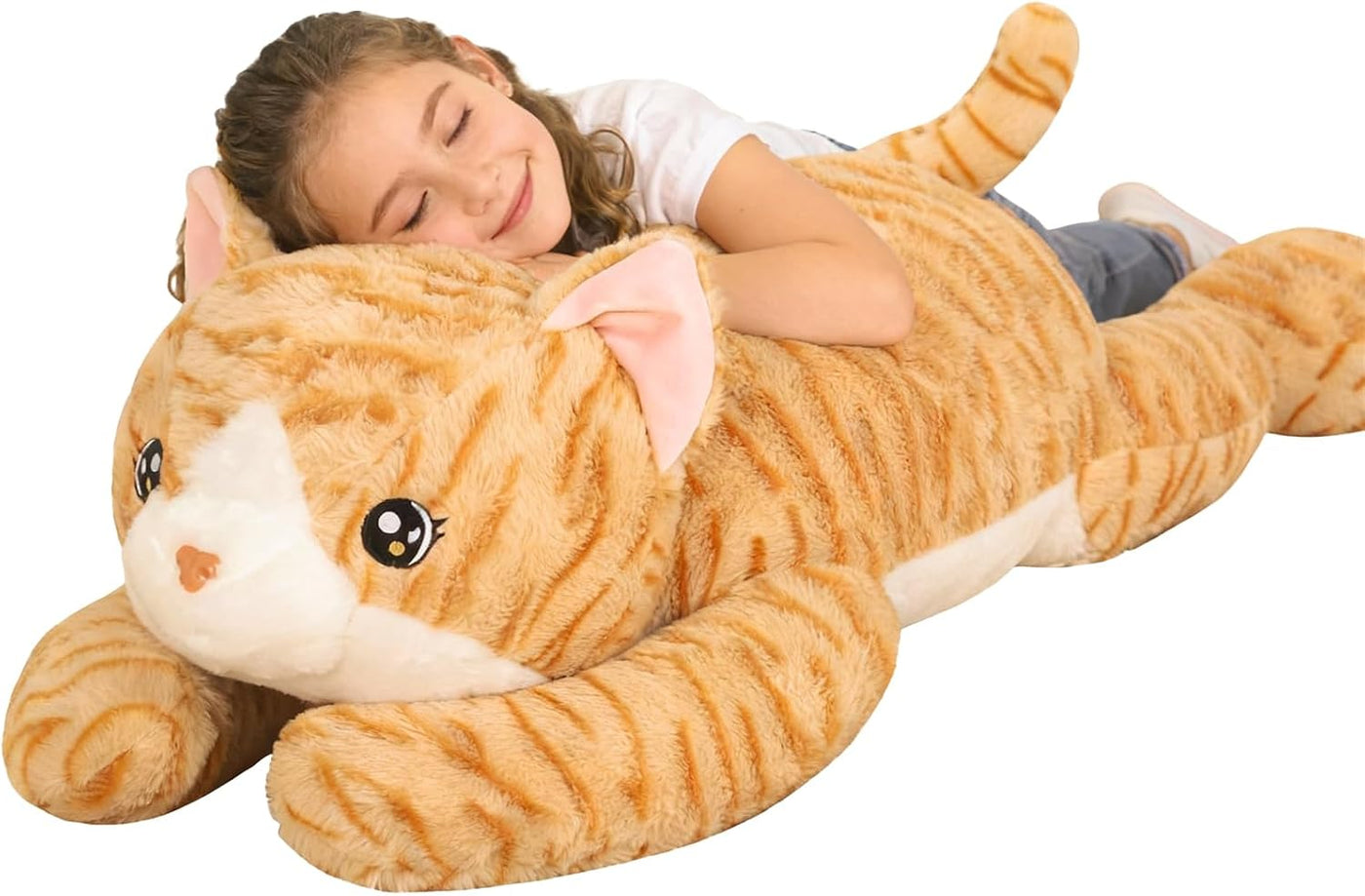 Peluche de gato gigante de 32 pulgadas, almohada grande de felpa de...
