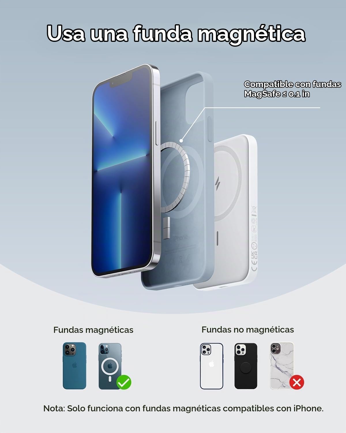 Anker 621 MagGo Power Bank, cargador portátil magnético de 5000 mAh...