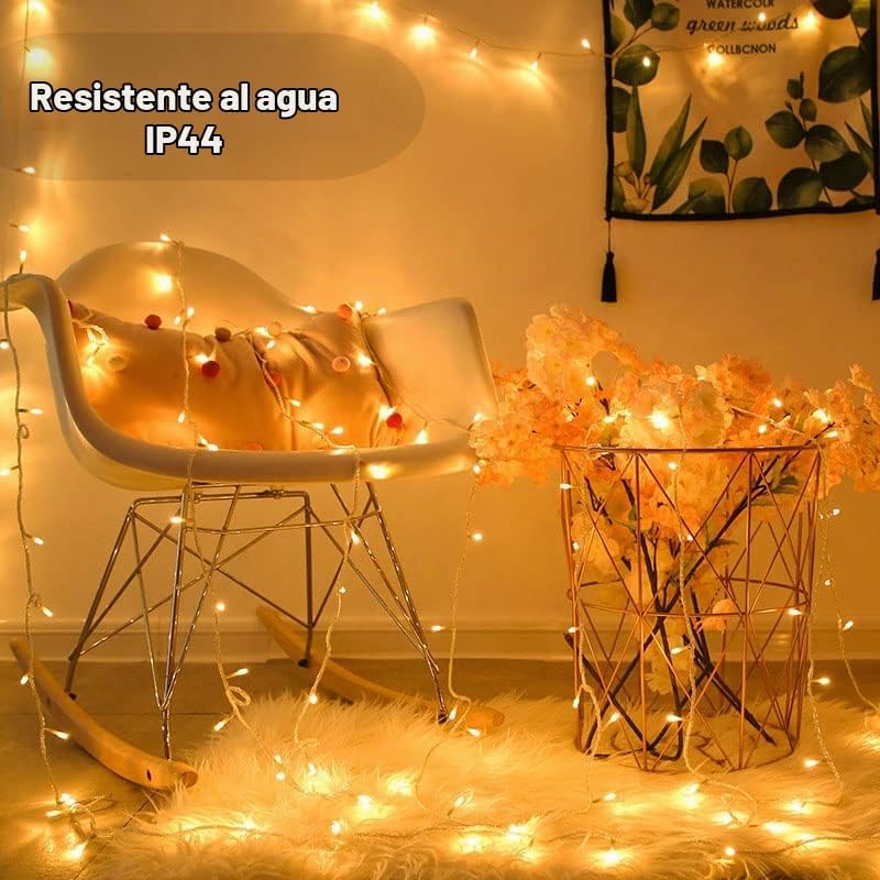VTECHOLOGY 66 pies 200 LED blanco cálido árbol de Navidad luces cad...