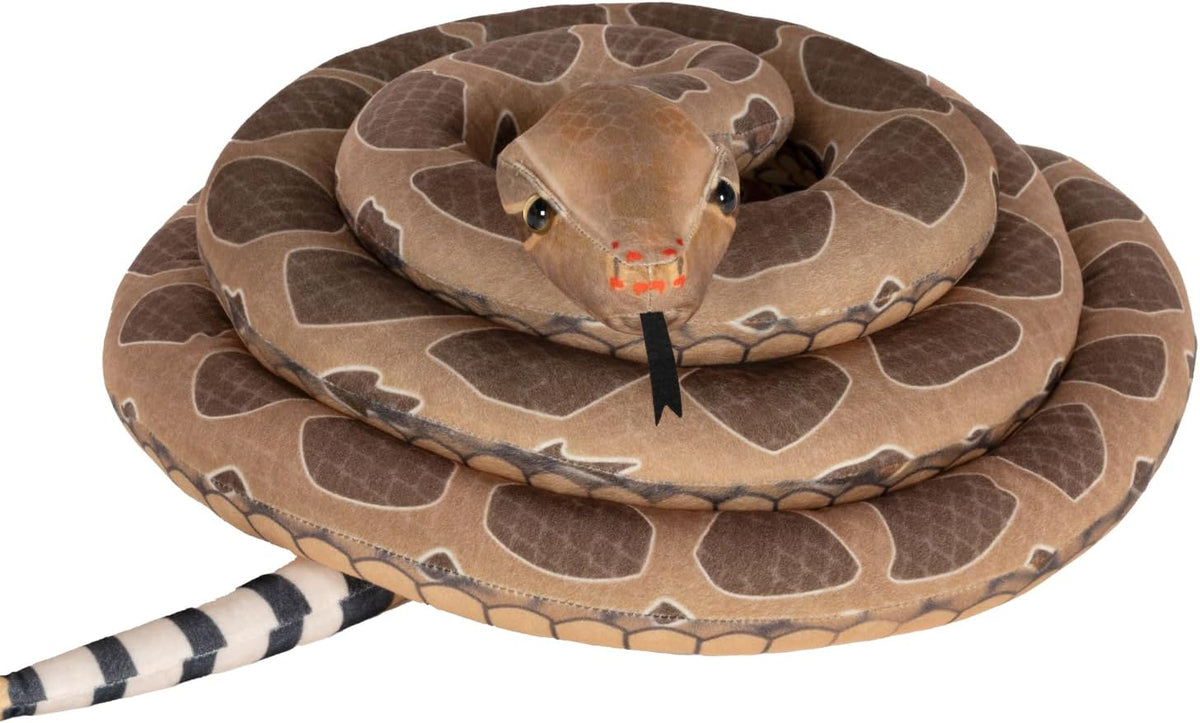 BRINJOY Animal de peluche de serpiente gigante, serpiente grande de...