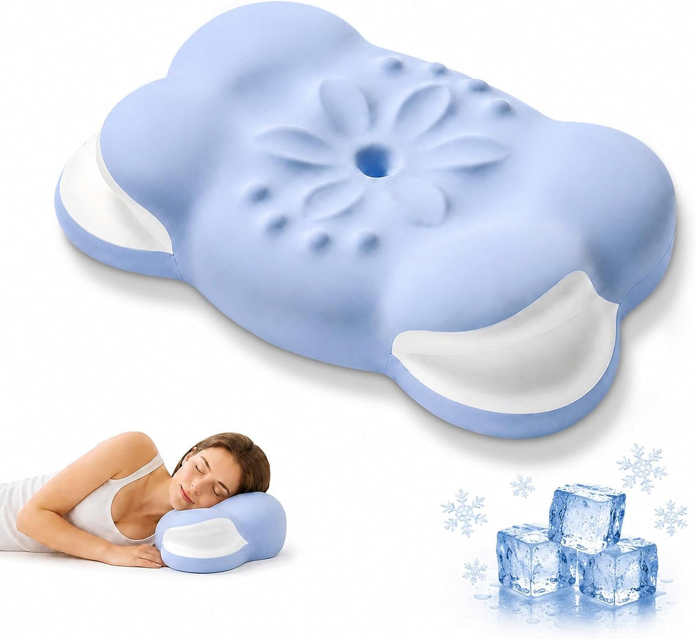 DIICRIN Almohada cervical de espuma viscoelástica para personas que...