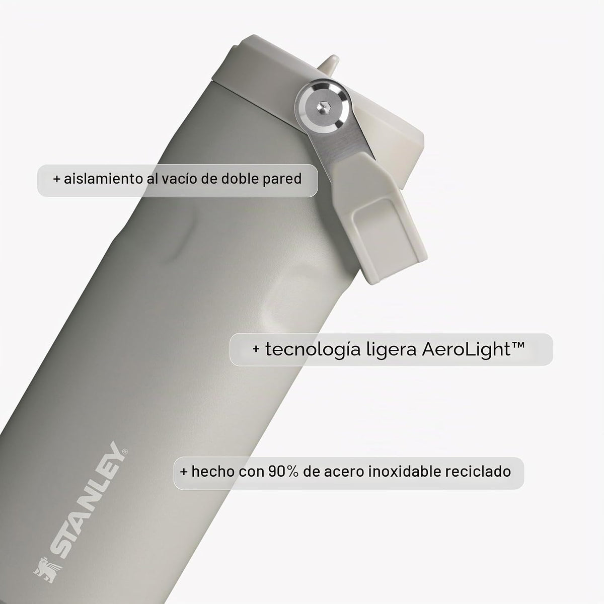 STANLEY IceFlow - Botella con popote 2.0, 24 onzas, color azul clar...