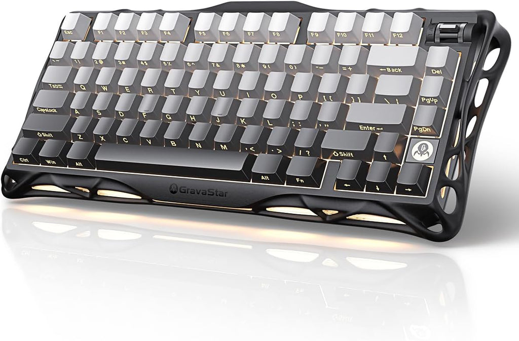 GravaStar Mercury K1 75% teclado mecánico inalámbrico para juegos,...