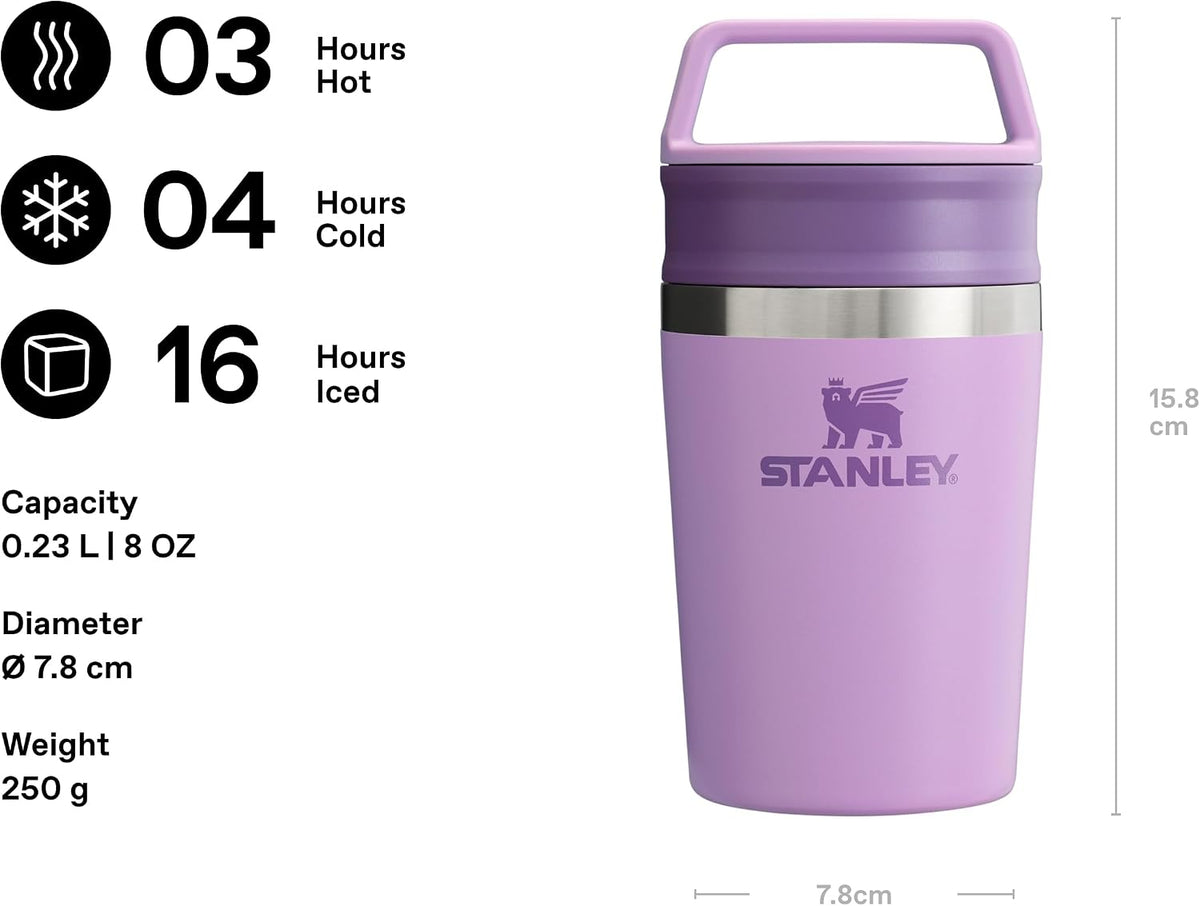 Stanley Cafe To-Go - Taza de viaje de 0,23 litros, mantiene 3 horas...