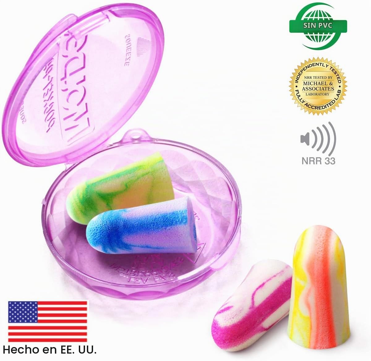 Tapones de gomaespuma para los oídos Moldex Sparkplugs, 50 pares