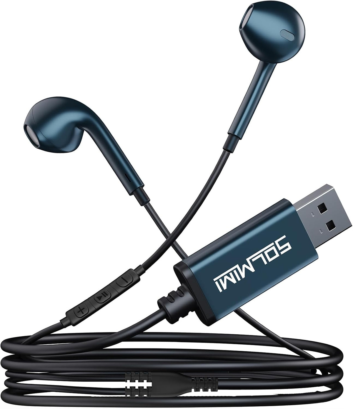 Auriculares USB con micrófono para PC con cable, auriculares USB-A...