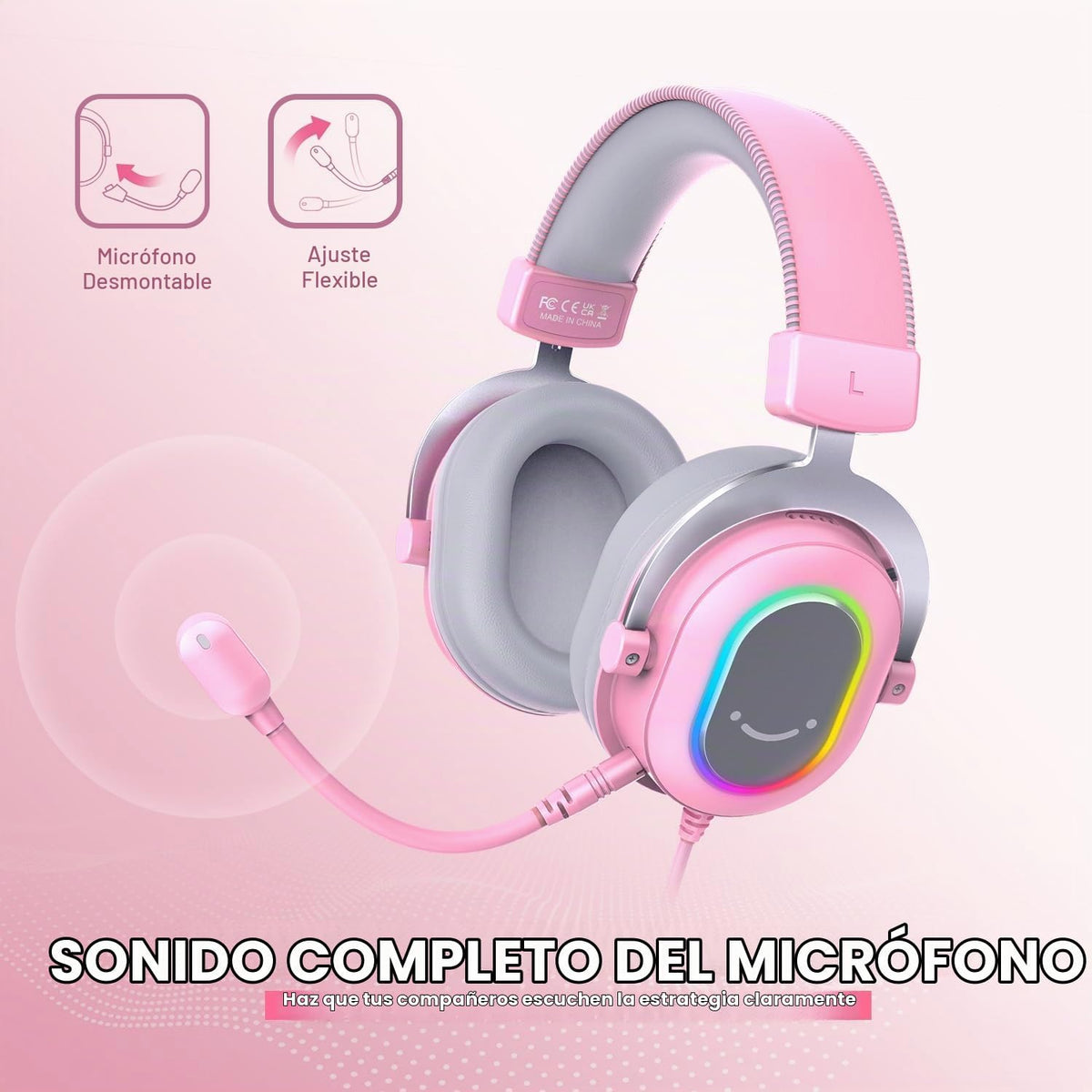 Auriculares para juegos con cable FIFINE H6P con micrófono con canc...