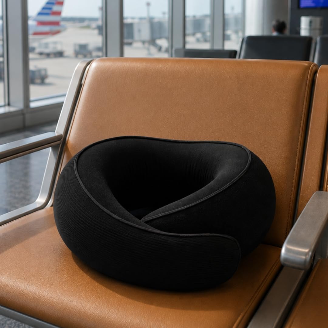 FlyHugz® Almohada de viaje para el cuello de espuma viscoelástica p...