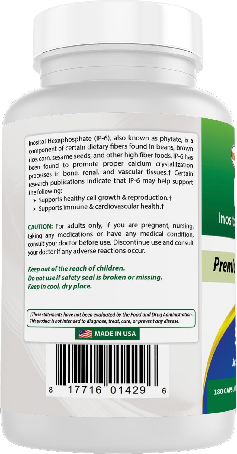 Best Naturals IP-6 510 mg 180 cápsulas (paquete de 2)