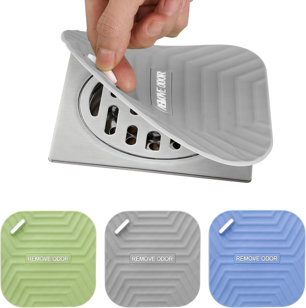 Paquete de 3 tapones de silicona para desagüe de ducha \u2013 Alfom...