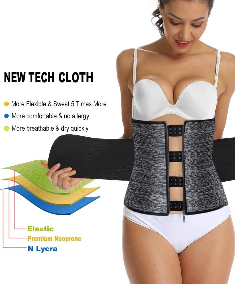 HOPLYNN Corsé de Neopreno para Entrenamiento de Cintura con Sudorac...