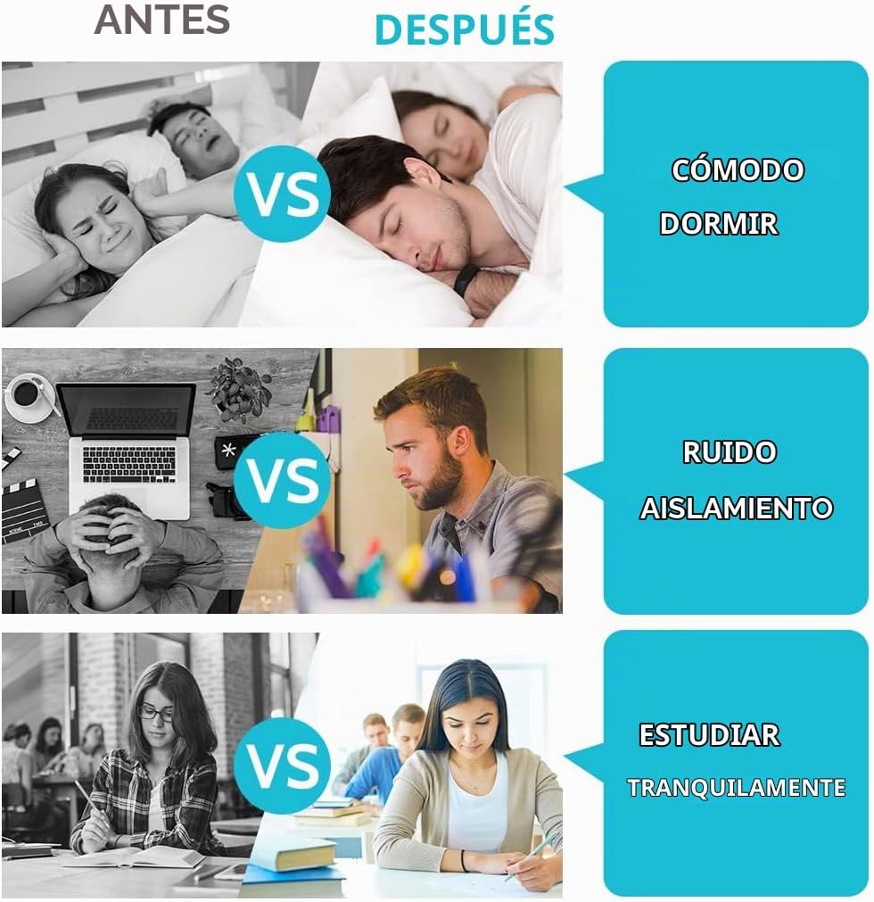 LYSIAN Tapones para los oídos de espuma suave para dormir, 60 pares...