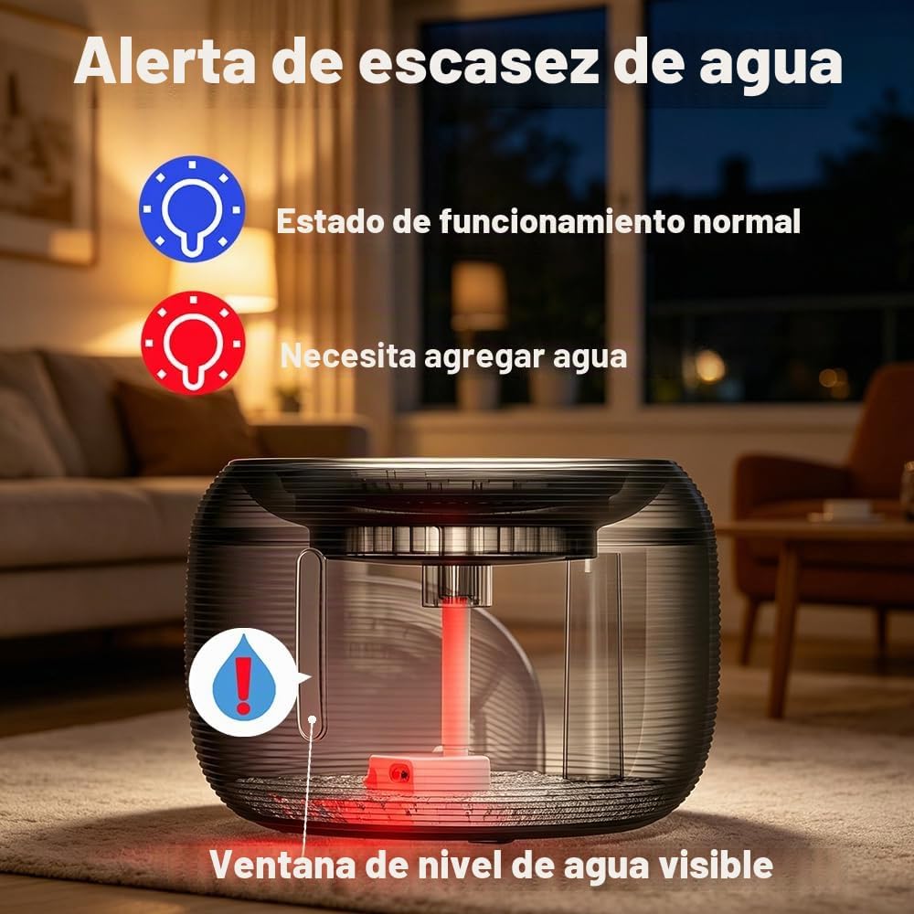 Fuente de agua para gatos de 85oz\/2.5L, fuentes de agua automática...