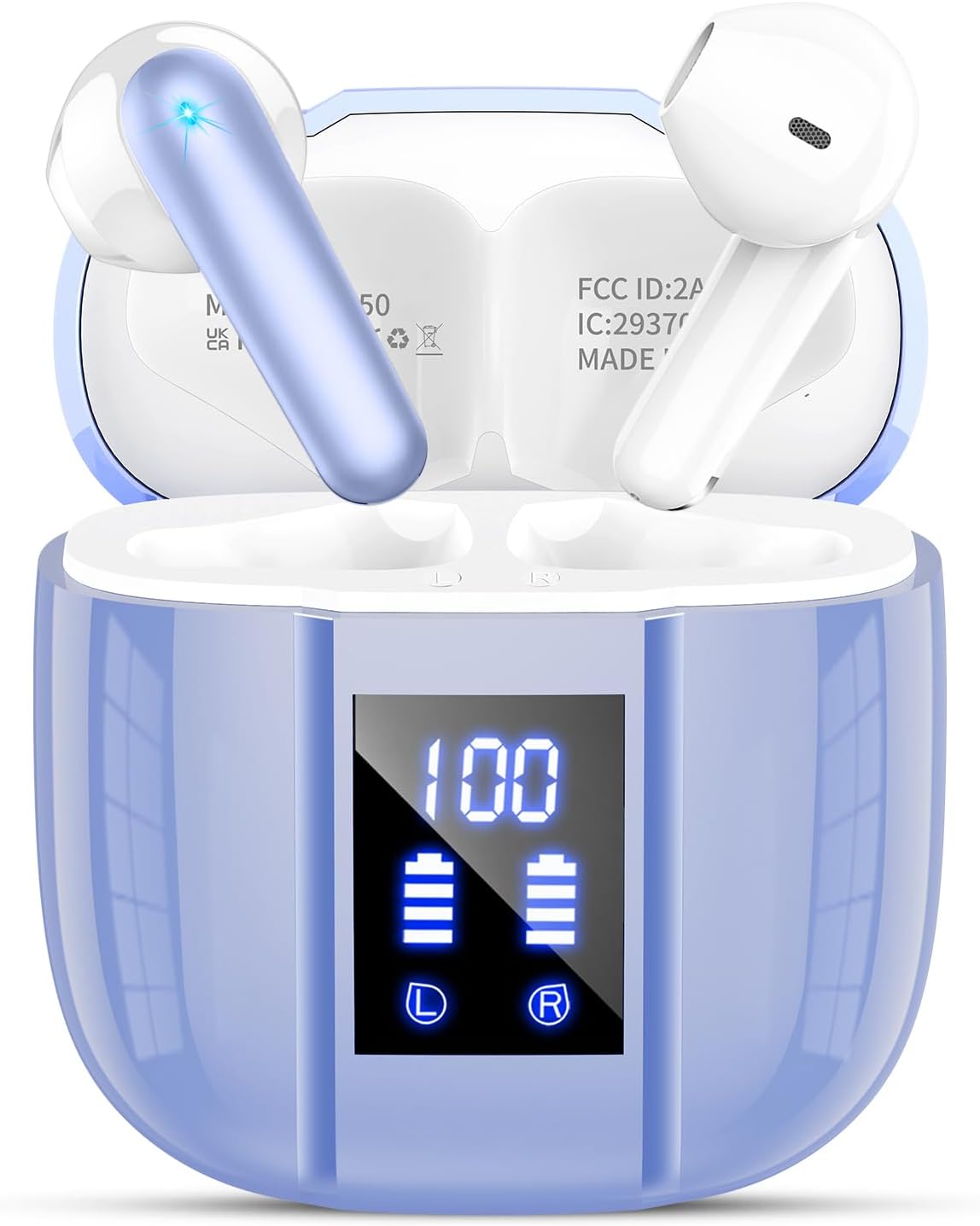 Qecnato Auriculares inalámbricos, auriculares Bluetooth 5.4, 48H, a...