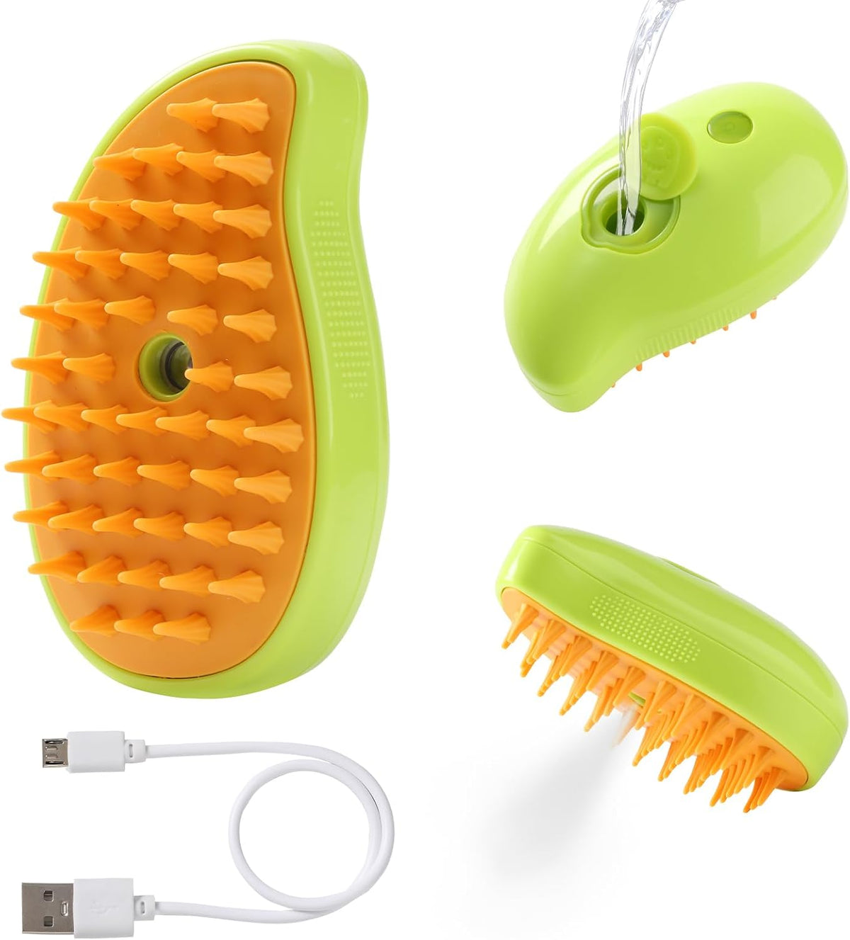 Cepillo de vapor para gatos, 3 en 1, peine de eliminación de pelo d...