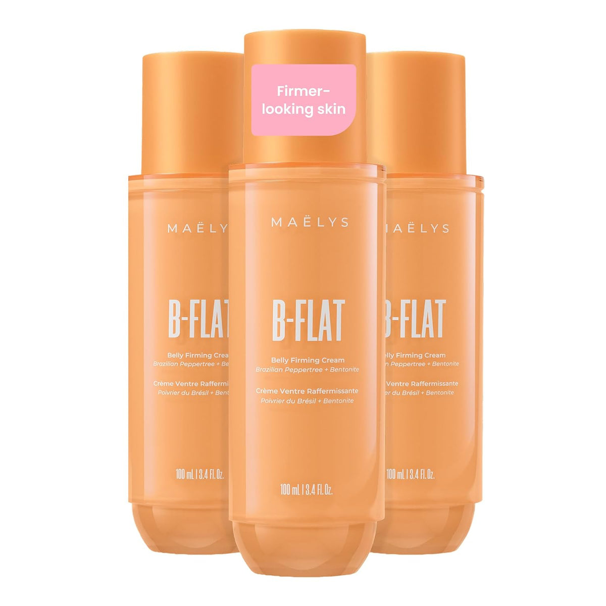 MAËLYS B-FLAT Crema reafirmante del vientre para mujer, paquete de...