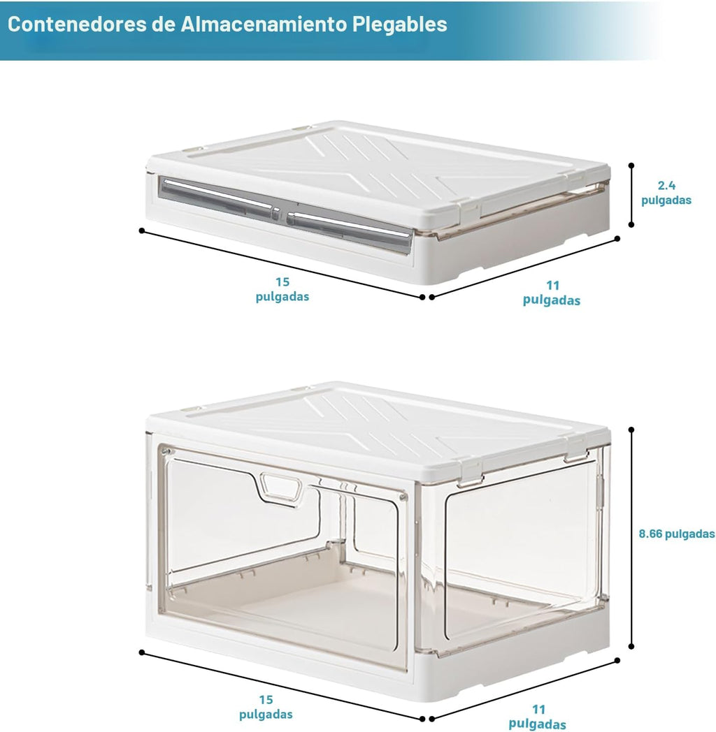 Kmiectse Contenedores de almacenamiento transparentes con tapas, pa...