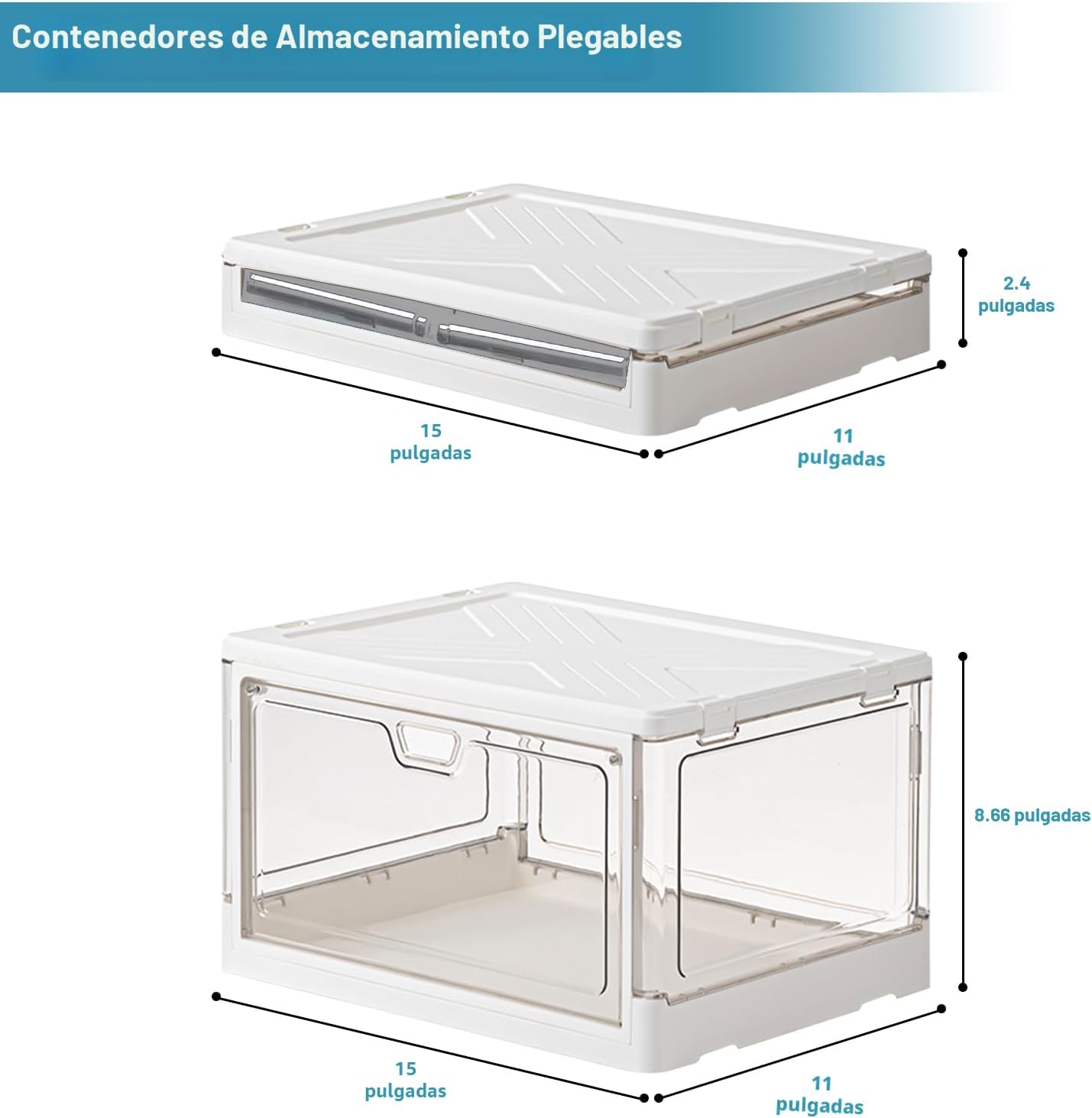 Kmiectse Contenedores de almacenamiento transparentes con tapas, pa...