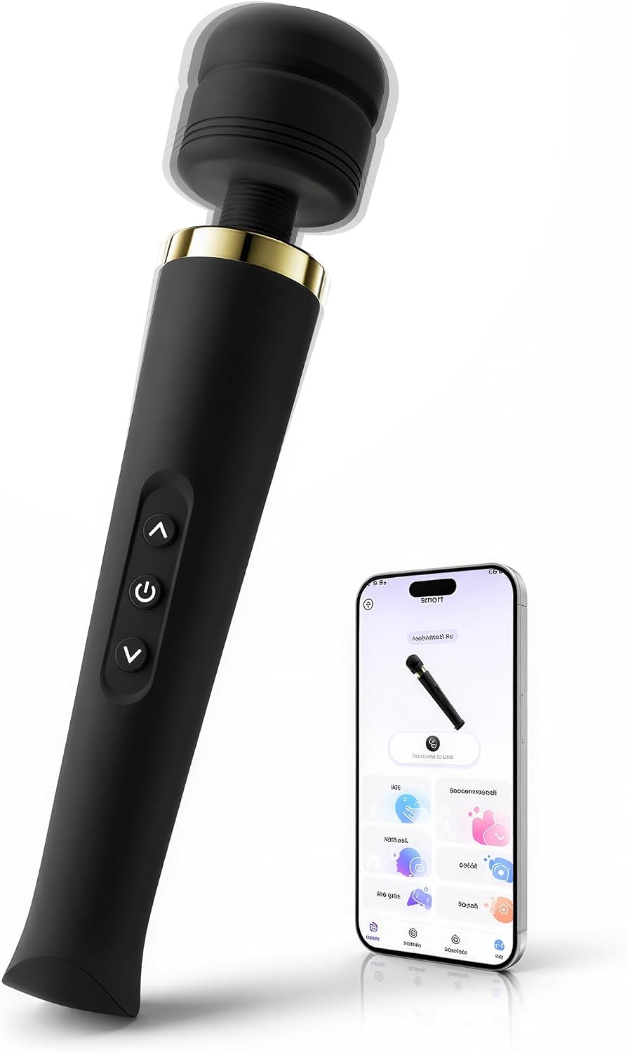 Toendi - Potente masajeador de 12 pulgadas XL con control de aplica...
