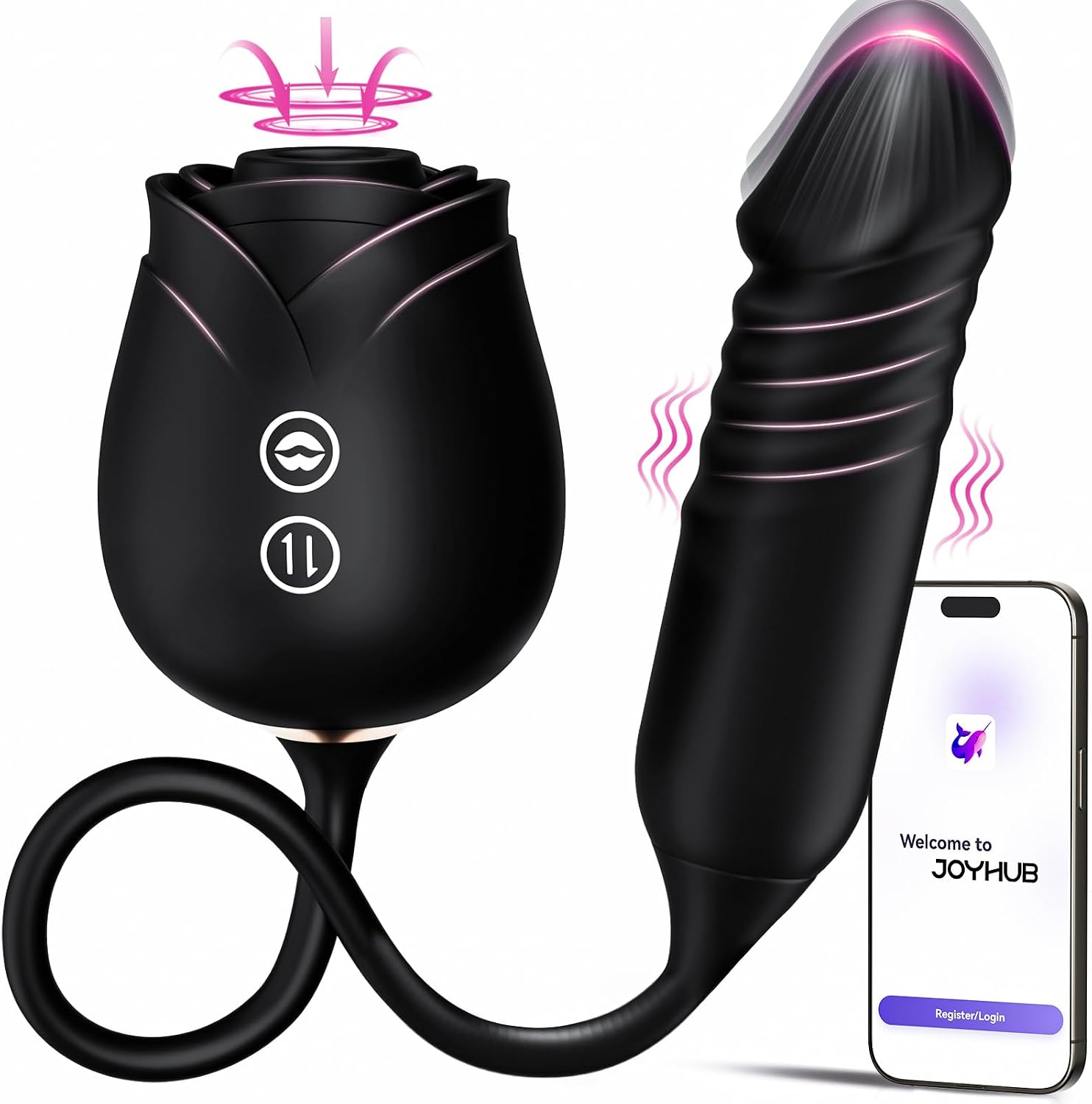 Consoladore Vibrador para Mujeres - MOOLIGIRL Control por APP Rosa,...