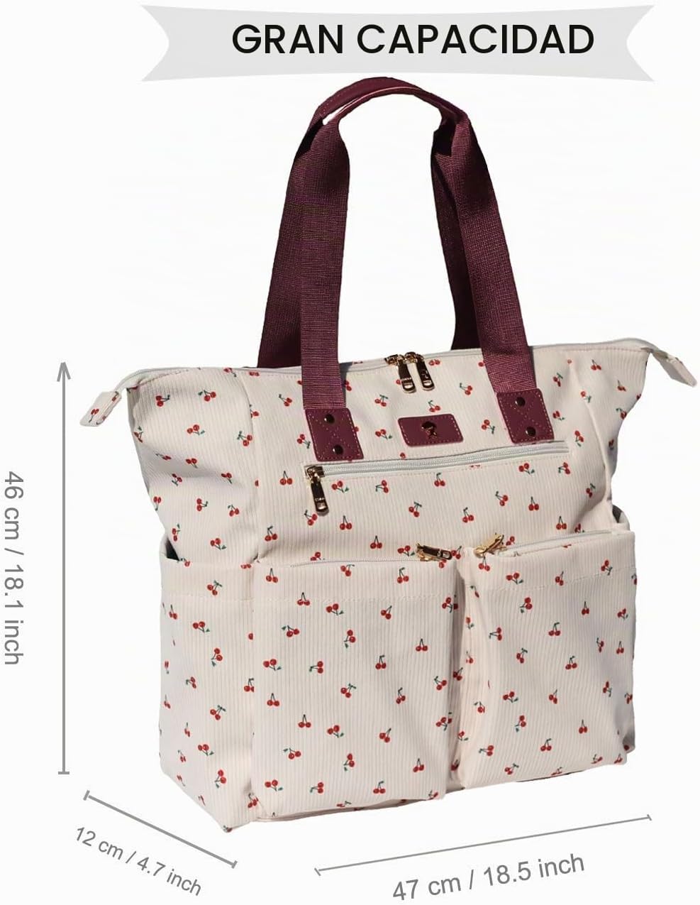ESVAN Bolsa de pañales Totepack Mochila 2 en 1 para mujer, multifun...