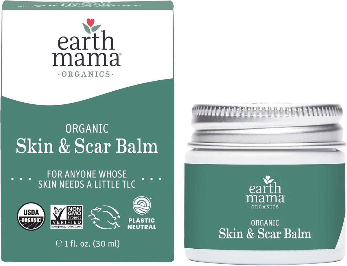 Earth Mama Bálsamo Orgánico para la Piel y Cicatrices | Cuidado de...