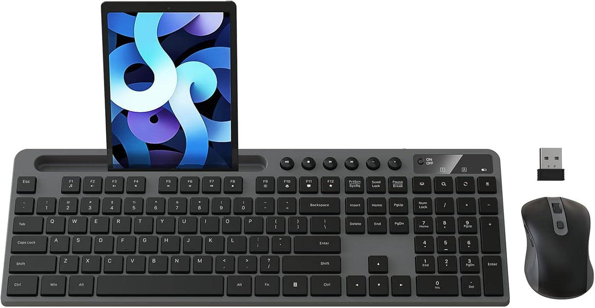Combinación de teclado y ratón inalámbricos, MARVO 2.4G Teclado ina...