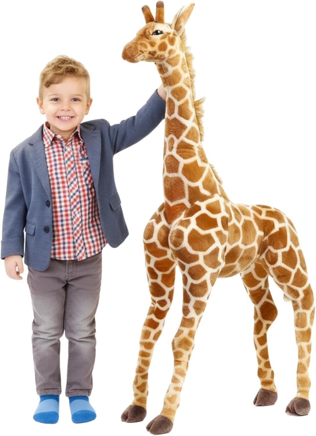Meooeck - Jirafa gigante de 47 pulgadas de peluche, juguete de pelu...