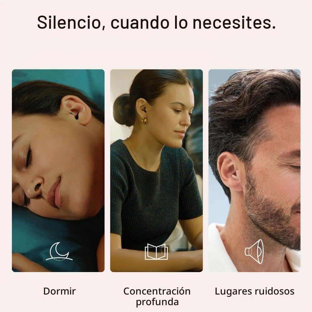 Tapones Alpine Silence para dormir, concentración y viajes - Ajuste...