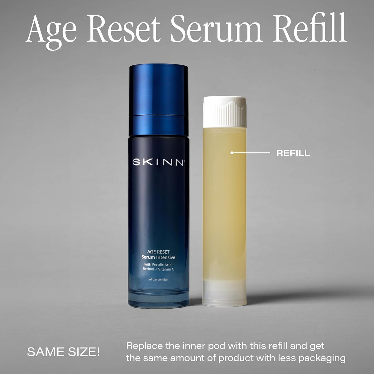 SKINN Age Reset Serum Intensive - Paquete de repuesto de suero faci...