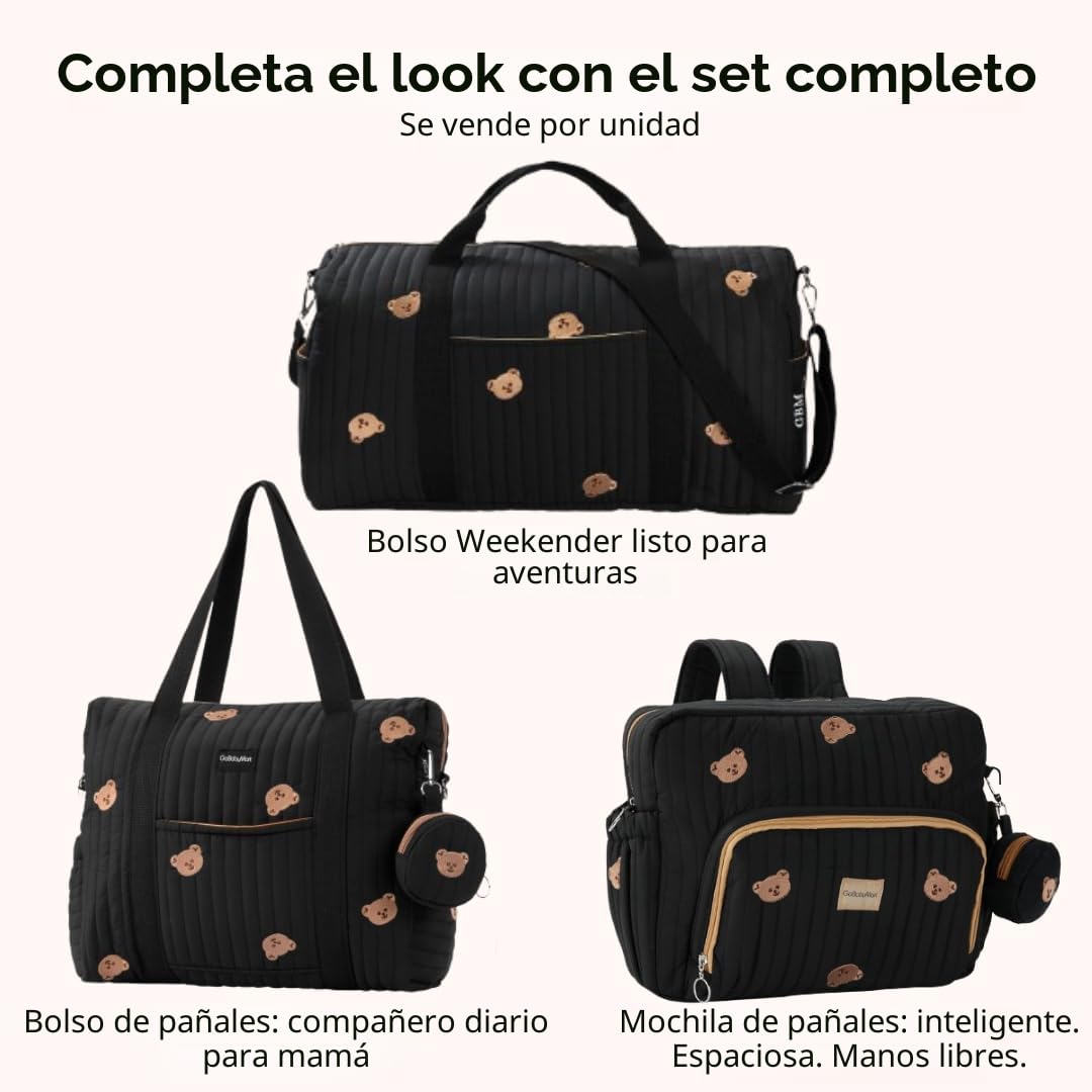 GOBABYMART Set de 3 bolsas de pañales, bolsa hospital para parto y...
