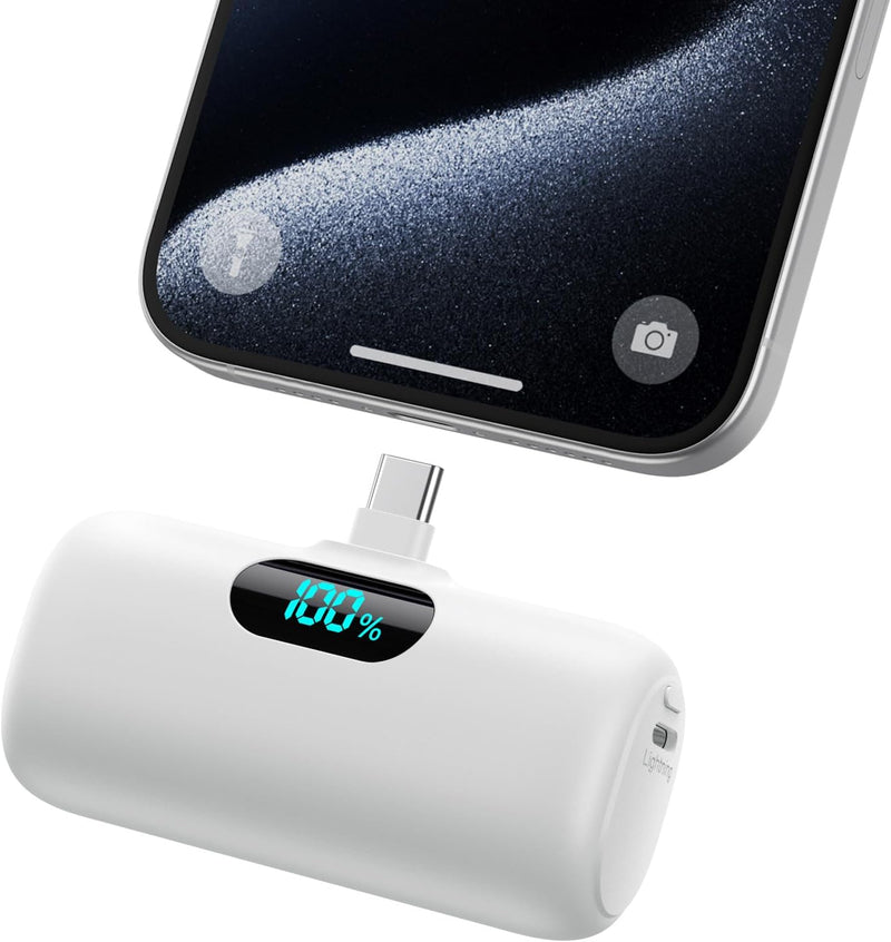 Mini cargador portátil USB C, batería de carga rápida PD de 5000 mA...