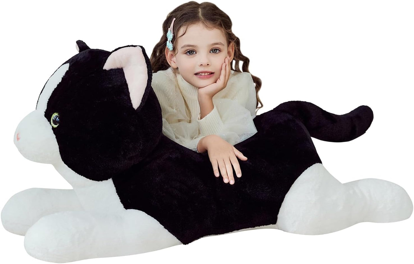 IKASA Juguetes de peluche gigante de gato con esmoquin, juguetes gr...