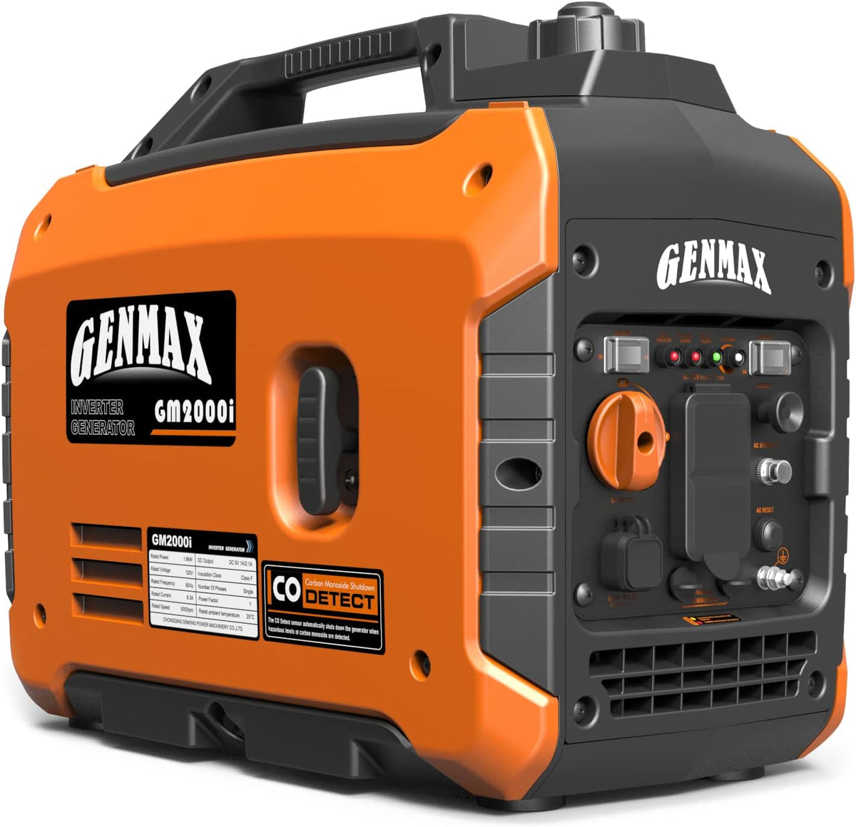 GENMAX Generador portátil, motor de gas ultra silencioso de 2000 W,...