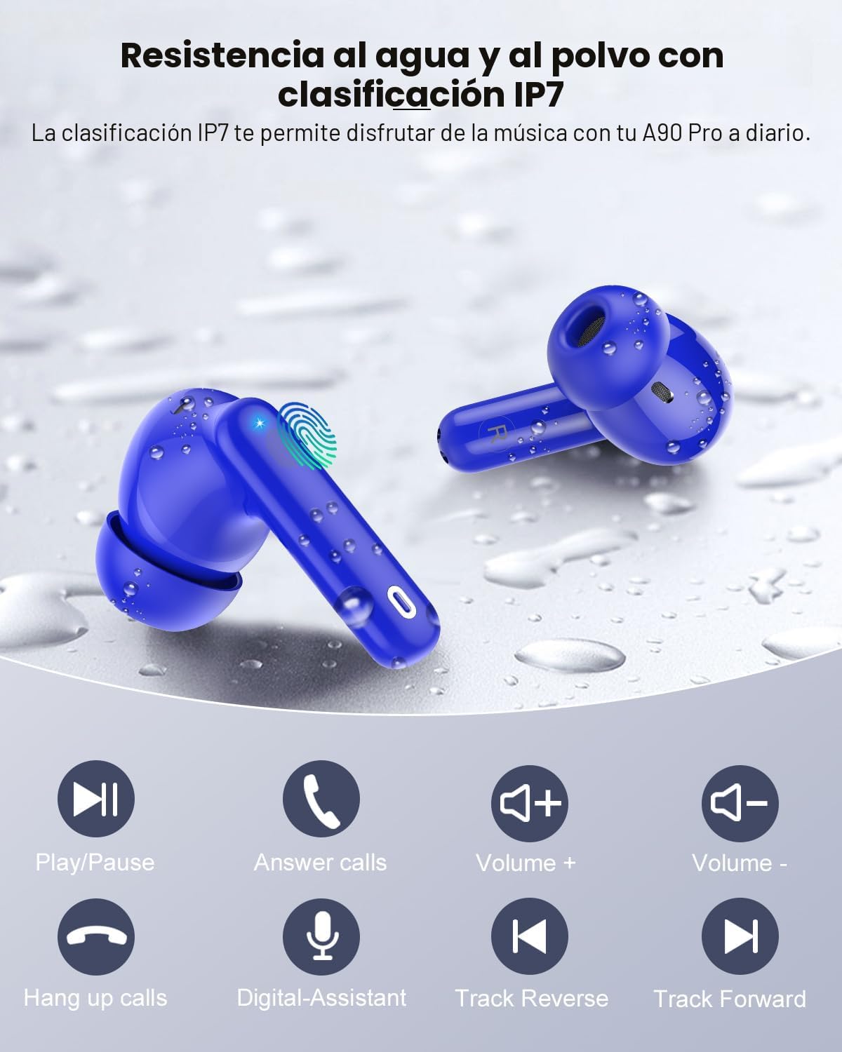 Auriculares inalámbricos, Bluetooth 5.4 Auriculares estéreo y llama...
