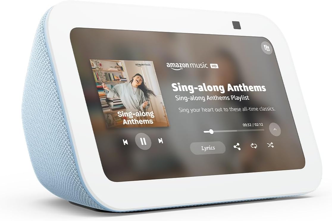 Amazon Echo Show 5 (modelo más nuevo), pantalla inteligente, diseña...