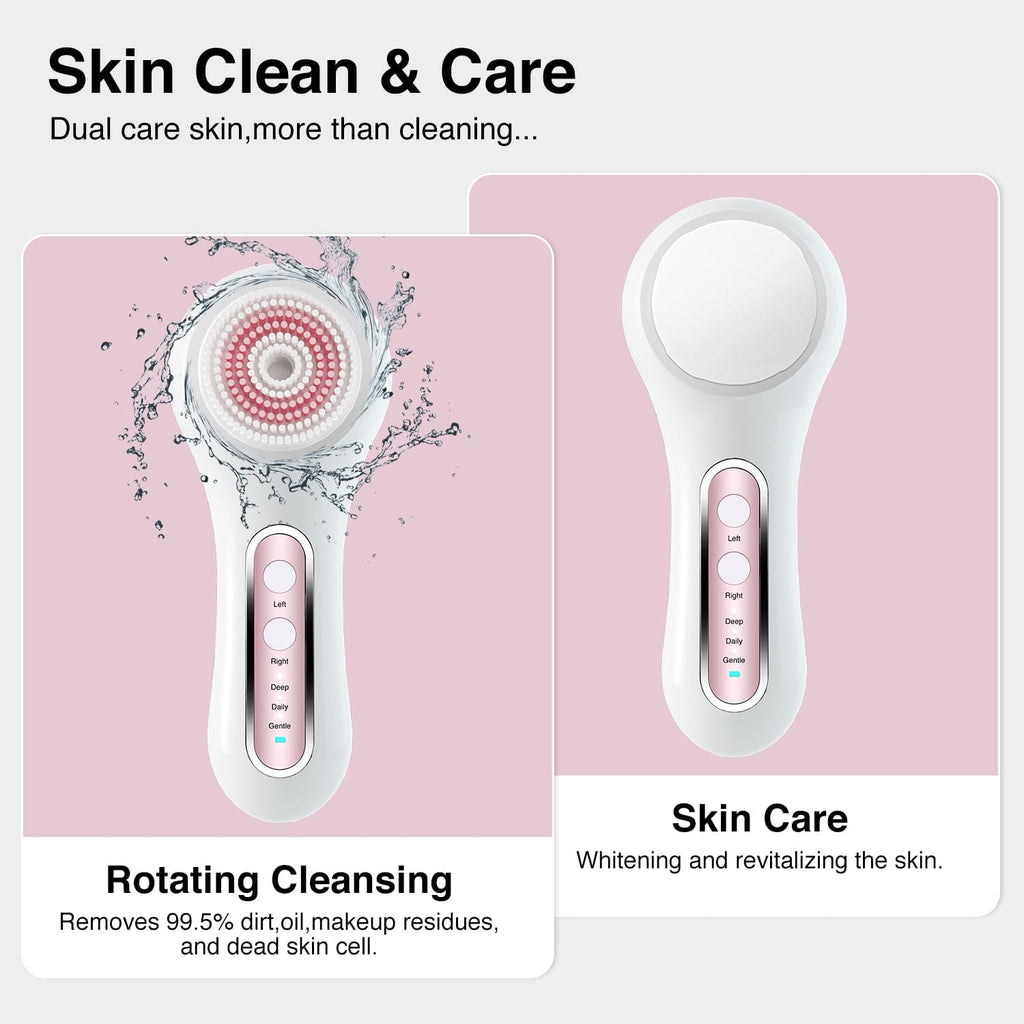 UMICKOO Cepillo de limpieza facial eléctrico, depurador facial gira...