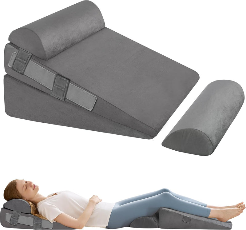 WGAKCED Juego de 4 almohadas de cuña para después de la cirugía, al...