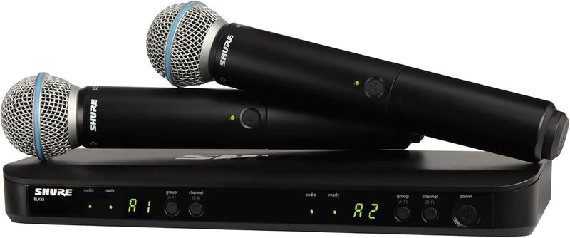 Shure BLX288\/B58 Sistema de audio inalámbrico de doble canal Banda...