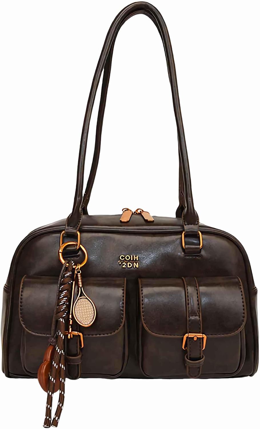 Bolso de hombro vintage para mujer, bolsos de piel resistente al ac...