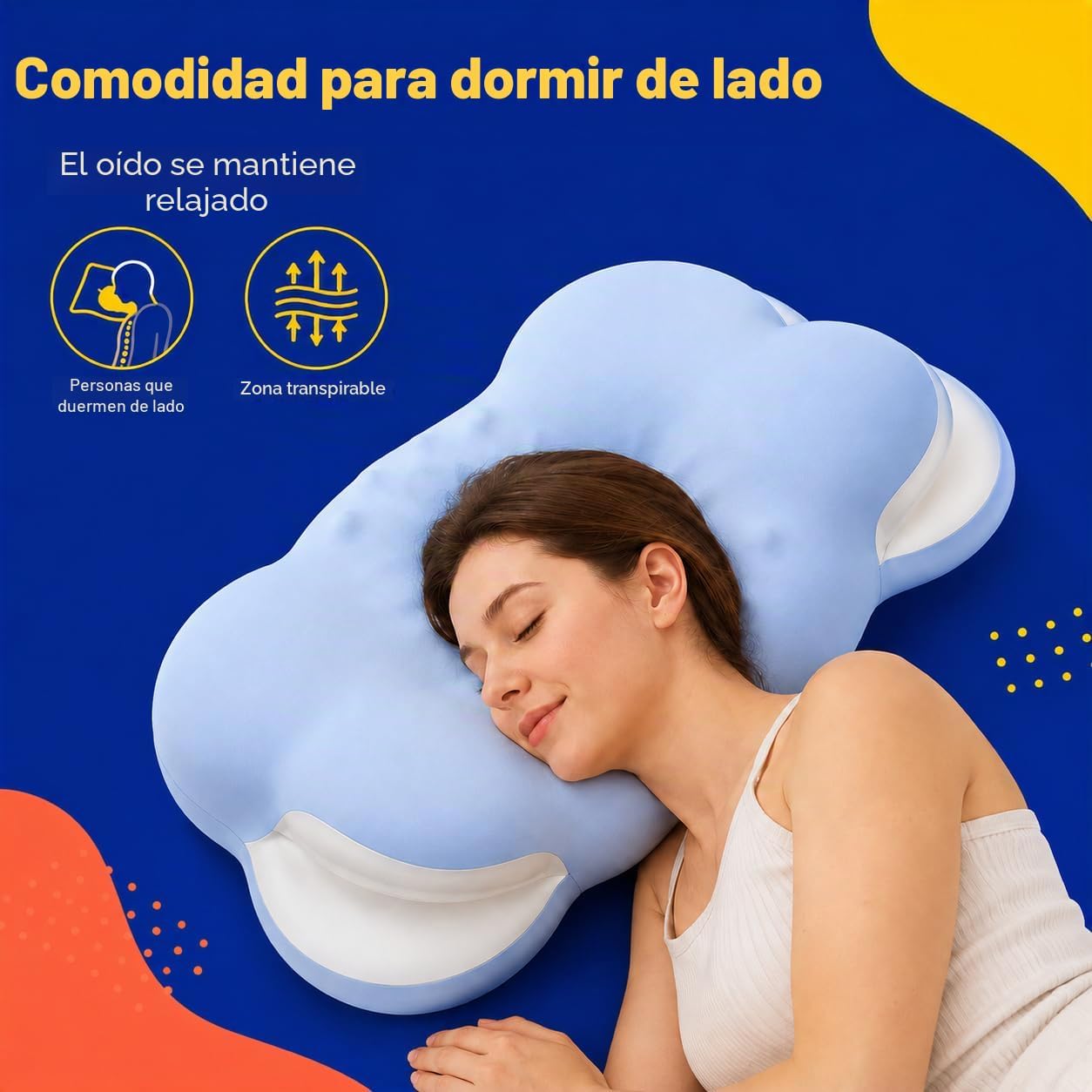 DIICRIN Almohada cervical de espuma viscoelástica para personas que...