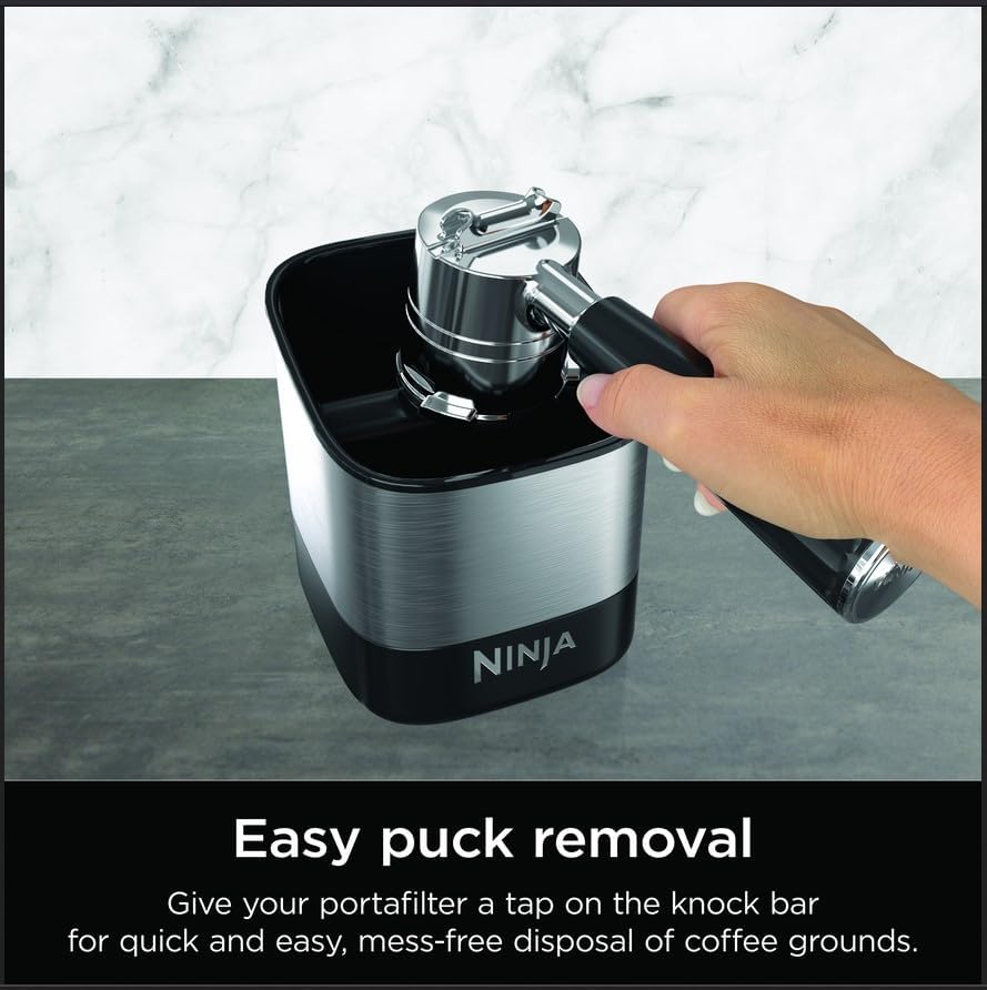 Ninja Luxe Café Knock Box, capacidad para 10 discos de doble tiro |...