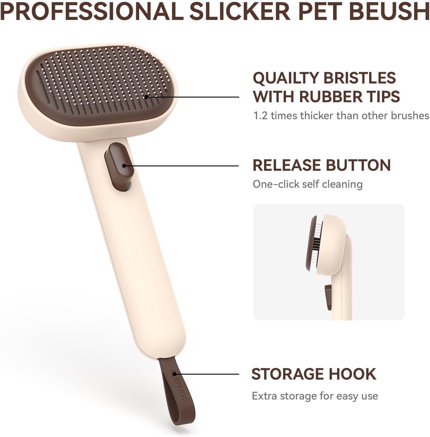 Aumuca Cepillos para gatos de interior, cepillo de pelo de perro pa...
