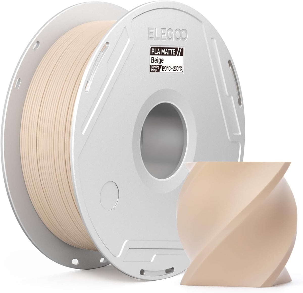 ELEGOO Filamento de impresora 3D PLA mate con carrete reutilizable,...