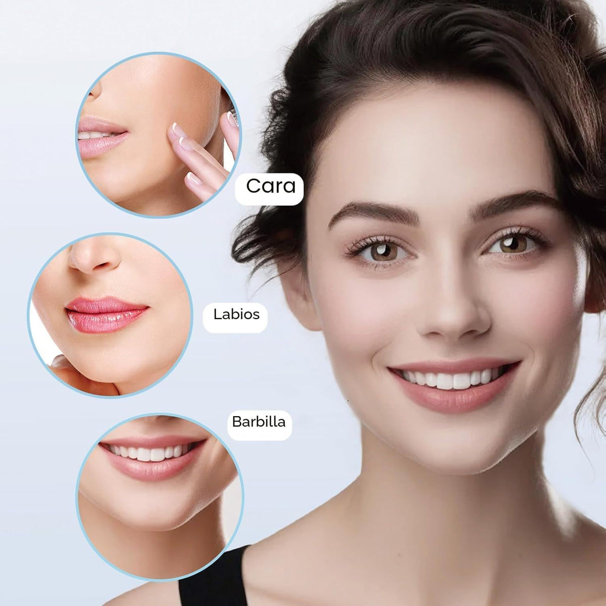 innobeaut Depilación facial eléctrica para mujeres con 3 cabezales...