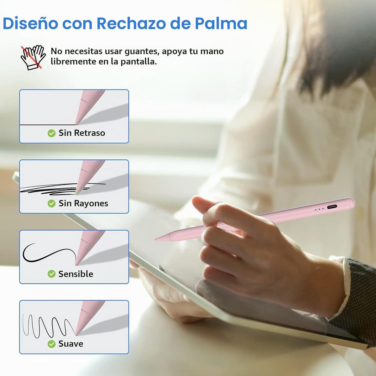 Lápiz óptico para Apple iPad A16\/11th 2026-2018 iPad Pencil A16\/1...