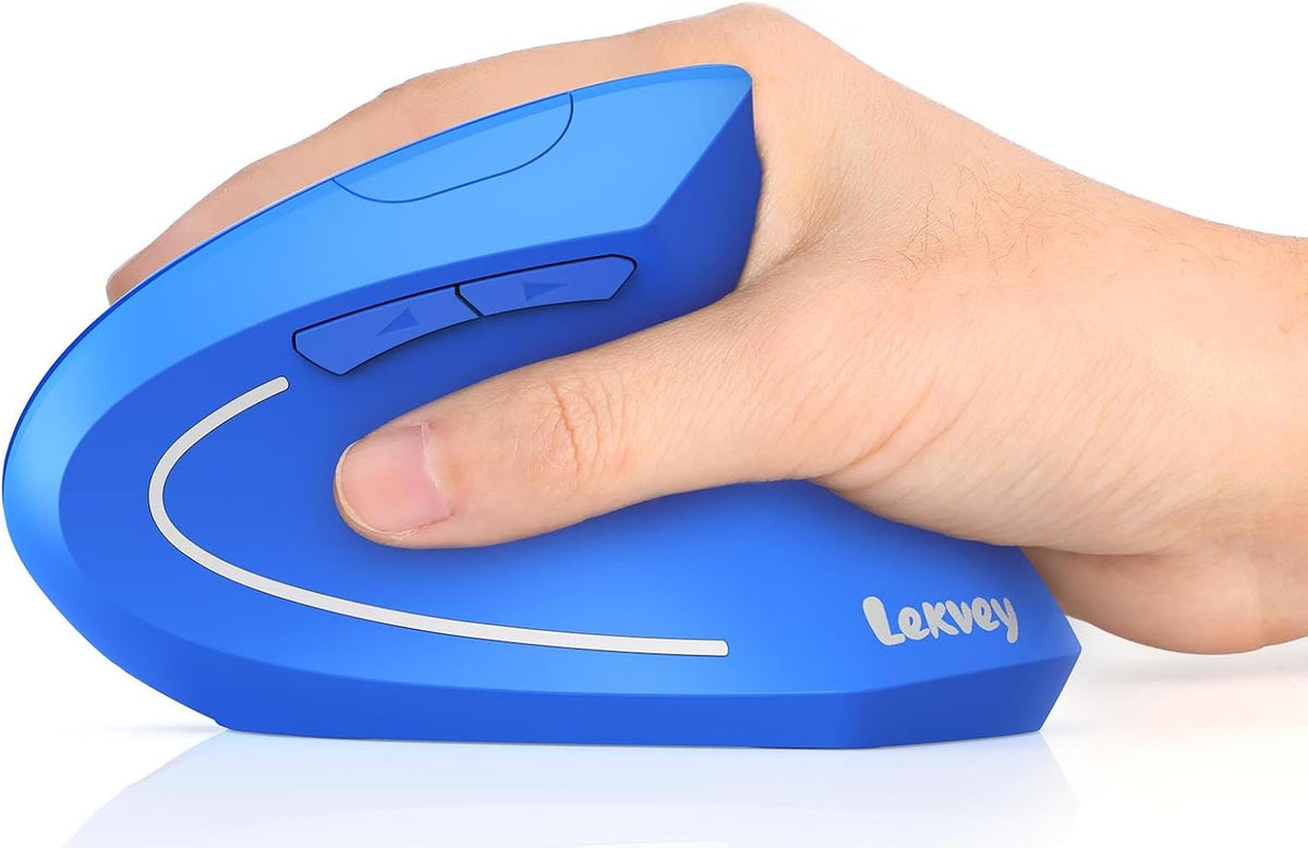 Lekvey Ratón ergonómico, recargable 2.4G USB vertical inalámbrico,...